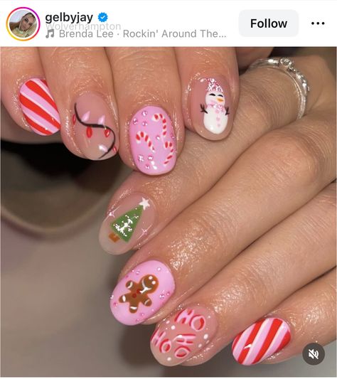 Gel Nail Designs Short Nails Kids Christmas, Christmas Nails Short For Kids, Cute Preppy Christmas Nails, Preppy Nail Ideas For Kids Short, Holiday Nails For Kids, Hawaii Christmas Nails, Christmas Kids Nails, Preppy Nail Designs For Kids, Christmas Nail Ideas For Kids