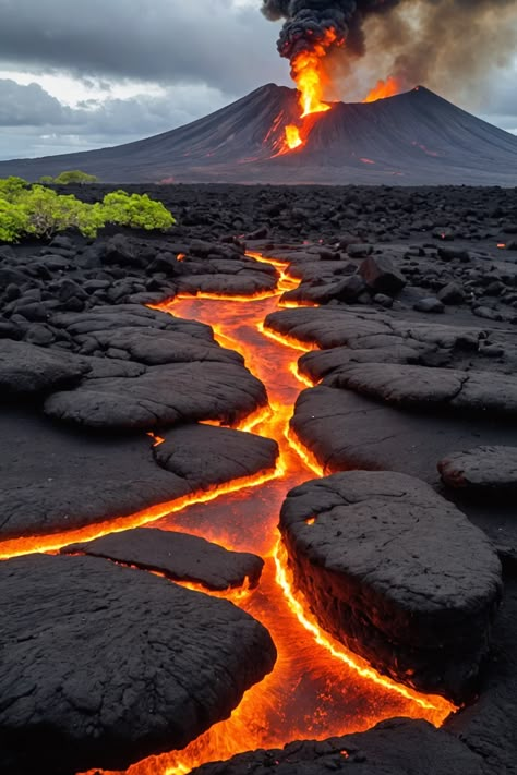 Fire and Earth: Exploring the Active Volcanoes of Hawaii New Zealand Volcano, Seven Natural Wonders Of The World, Kilauea Volcano Hawaii, The 7 Wonders Of The World, Volcano Aesthetic, Mauna Loa Volcano, Hawaii Culture, Fire Landscape, Volcano Pictures