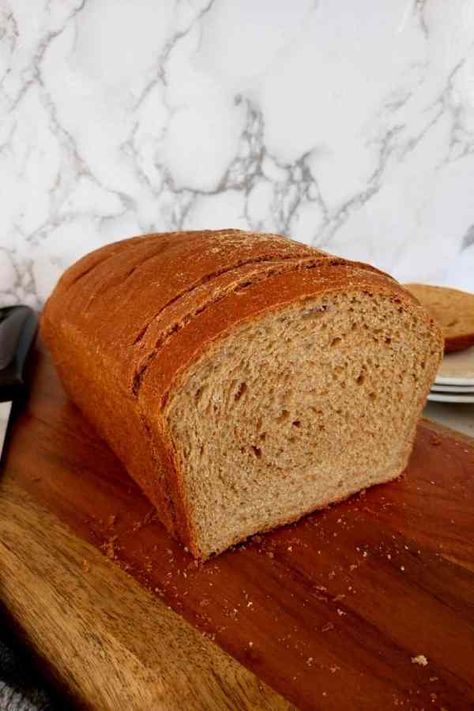 Wholemeal Bread Recipe, Best Whole Wheat Bread, Whole Wheat Recipes, Bread Whole Wheat, Homemade Whole Wheat Bread, Brown Bread Recipe, Dairy Free Bread, Easy Homemade Bread, Honey Wheat Bread