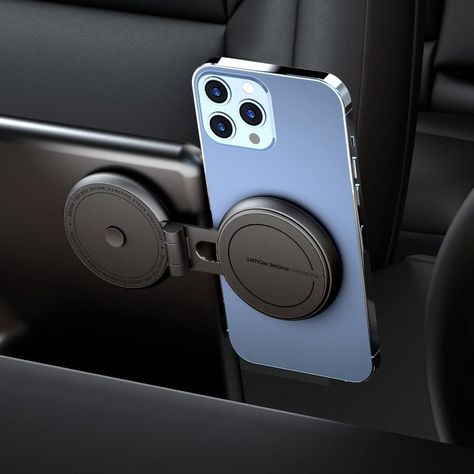 Car Phone Holder Mount for Tesla Model 3/X/Y/S, Marnana Invisible Magnetic Phone Mount for car, Foldaway Car Mount Phone Holder for MagSafe Design Compatible with iPhone Samsung Cell Phones - Black Tesla Phone, Tesla Accessories, Iphone Holder, Magnetic Phone Holder, Car Holder, Tesla Model 3, Phone Mount, Cell Phone Holder, Car Mount