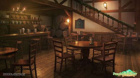 ArtStation - European Town, Inside of Tavern Anime Tavern, Tavern Art, European Town, Seeds Of Love, Anime Background, Anime Scenery, Art Director, Of Love, Seeds