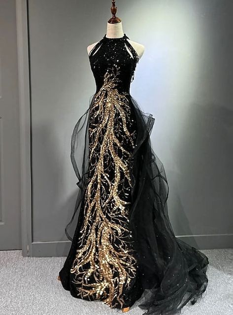 Black Long Evening Dress, Long Black Evening Dress, Evening Dress Black, Wine Red Dress, Long Party Dress, Color Rush, Sequin Evening Dresses, Long Evening Dress, Fantasy Gowns