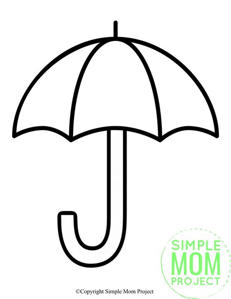 Umbrella Template Preschool, Raindrops Craft Preschool, Free Umbrella Template, Umbrella Crafts Preschool, Umbrella Art Preschool, Raindrop Coloring Page, Umbrella Craft Preschool Free Printable, Umbrella Printable Template, U Is For Umbrella Craft