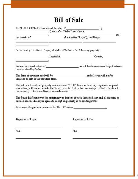 bill of sale Printable Bill Of Sale Printable, Bill Of Sale Template, Invoice Sent, Bill Of Sale, Money Honey, Legal Forms, Type Of Business, Legal Documents, Odds And Ends