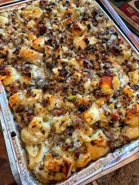 Best Thanksgiving Stuffing, Traditional Stuffing Recipe, Tipsy Housewife, Pork Breakfast Sausage, Best Stuffing, Bread Dumplings, Thanksgiving Food Sides, Stuffing Recipes For Thanksgiving, Thanksgiving 2022