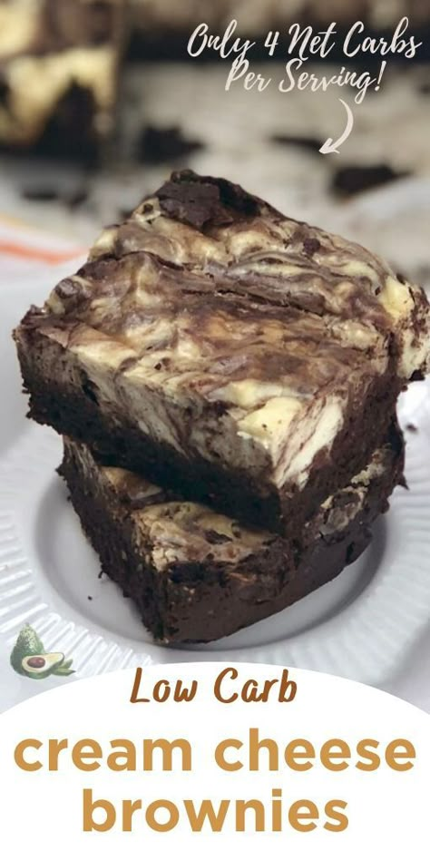 Chocolate Cheesecake Brownies, Keto Cream Cheese, Cheese Brownies, Keto Cakes, Low Carb Brownies, Cream Cheese Brownies, Keto Cream, Keto Treats, Keto Baking