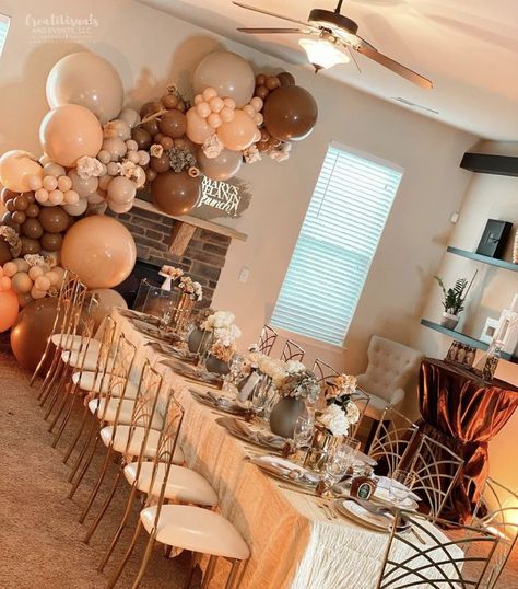 Melanin Brunch, 25th Birthday Ideas For Her, Party Theme Decorations, Balloon Tutorials, Dinner Party Birthday, Baby Shower Decorations Neutral, 25th Birthday Parties, Brunch Decor, 41st Birthday