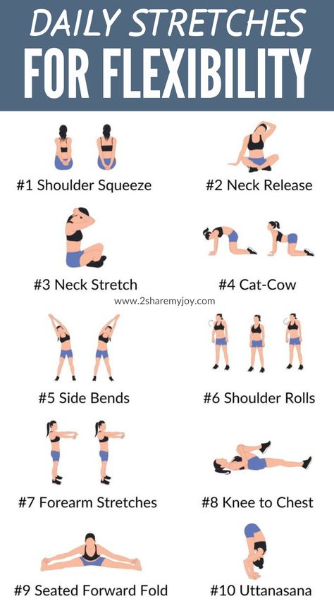 Increase your flexibility and improve your overall well-being with these daily stretches. Incorporating a stretching routine into your daily schedule can help prevent injuries, reduce muscle soreness, and improve your posture. Whether you're a beginner or an experienced athlete, these stretches are suitable for everyone. Try incorporating them into your warm-up or cool-down routine #flexibility #stretching #wellbeing #fitness Easy Morning Workout, Best Stretching Exercises, Beginner Full Body Workout, Morning Workout Routine, Motivasi Diet, Morning Yoga Routine, Trening Fitness, Quick Workout Routine, Easy Morning