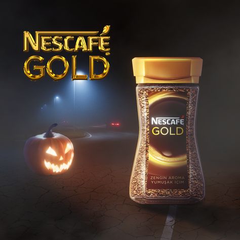 Nescafe Gold Halloween ad Social media Ads Creative Ads Halloween Ads Design, Halloween Creative Ads, Halloween Social Media Posts, Halloween Ads, Nescafe Gold, Gold Halloween, Business Branding Design, Halloween Social, Creative Items