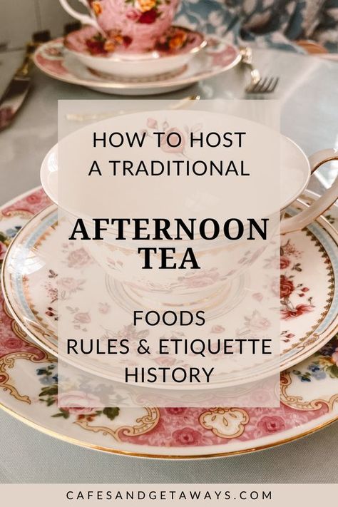 Tea Party To Do List, High Tea Food Ideas Savoury, English Tea Menu Ideas, English High Tea Table Settings, Hosting High Tea, Tea Etiquette Printable, Proper Tea Party, Tea Recipes For Tea Party, A Cup Of Tea Aesthetic