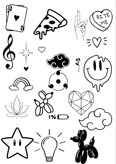 Mini Tattoo Flash, Small Tattoo, Finger Tattoo Draw, Tattoo Drawing, Downloadable Svg File With Mini Tattoos, Fine Line Designs - Etsy Canada in 2024 | Mini tattoos, Kleine tattoos auf der hand, Tattoos zeichnen Small Tattoo Finger, Tattoos Fine Line, Easy Tattoos To Draw, Draw Tattoo, Tattoo Finger, Cute Small Drawings, Beginner Tattoos, Sharpie Tattoos, Hand Doodles