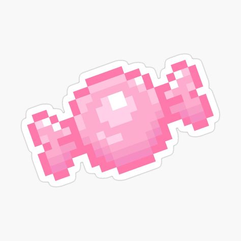 Pixel Candy Art, Candy Pixel Art, Pixel Candy, Pixel Art Hard, Pixel Stickers, Pink Pixel Art, Pixel Art Cute, Minecraft Creative, Pixel Art Sticker