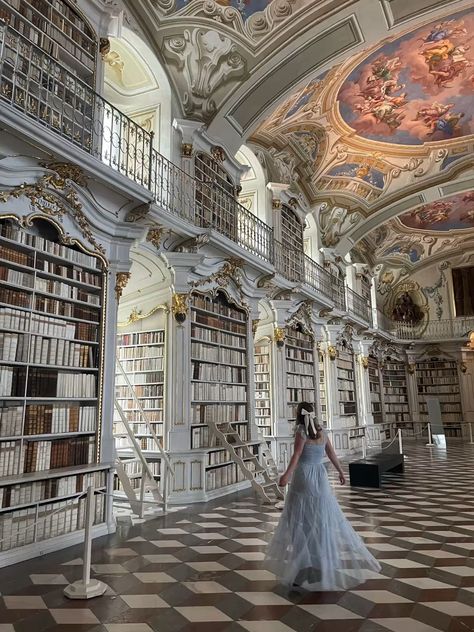 Austria Library Aesthetic, Classic Library Aesthetic, Dream Library Aesthetic, Admont Abbey Library Austria, Old Money Aesthetic Library, Royal Library Aesthetic, Old Money Study, Old Money Library, Admont Austria