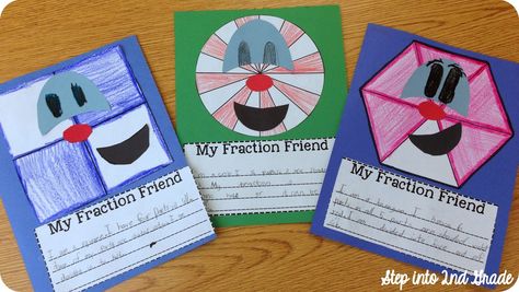 Fraction Friend - Step into 2nd Grade with Mrs. Lemons: Fractions (TPT Become a Fraction Fanatic) Fraction Lessons For 2nd Grade, Grade 2 Fractions, 2nd Grade Fractions, Fun Fractions Activities, Friend Bingo, 3rd Grade Fractions, Amy Lemons, Teaching Fractions, Fraction Activities