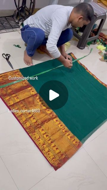 Saree Lehenga Stitching, Lehenga Designs From Saree, How To Stitch Lehenga From Saree, Saree Stitched Dress, Narayanpet Half Saree, Blouse Designs For Half Saree, Saree Latkan Design, Lehenga Duppata, Narayanpet Half Sarees