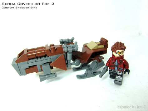 Fox 2 | by icycruel Lego Speeder, Lego Mandalorian, Lego Minifigure Display, Lego Steampunk, Lego Jedi, Lego Build Ideas, Lego Creator Sets, Speeder Bike, Diy Lego