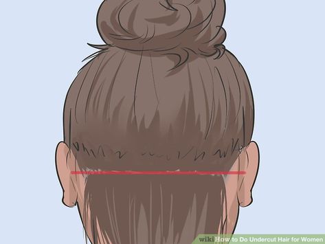 How to Do Undercut Hair for Women: 11 Steps (with Pictures) Back Undercut Women, How To Undercut Your Own Hair, Hairstyles With Undercut For Women, Long Hair With Undercut For Women, Short Hair Shaved Undercut, Women Undercut Long Hair, Shaved Undercut Long Hair, Long Pixie Undercut, Long Hair Undercut Women