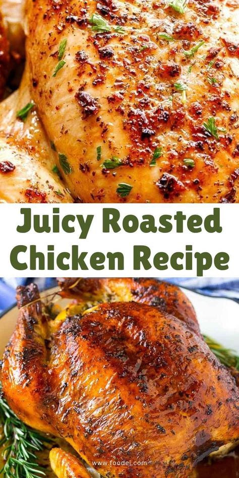 Juicy Roasted Chicken Recipes for Every Occasion Oven Roasted Chicken Recipes Easy, Roast Chicken For Christmas, Chicken In A Roaster Pan, Oven Roasted Half Chicken, Roasted Chicken Dinner Recipes, Whole Oven Roasted Chicken Recipes, Recipes For A Whole Chicken, Small Whole Chicken Recipes, Oven Roasted Chicken Recipes