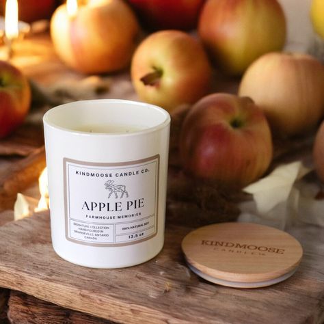 Welcome Fall with Apple Pie    Fall is in the air, and nothing captures the essence of the season like the warm, comforting scent of freshly baked apple pie. Our Apple Pie double wick candle is your ticket to cozy evenings, filling your space with the mouthwatering aroma of spiced apples and buttery crust.      Perfect for creating farmhouse memories, this 13.5 oz beauty will transform any room into a fall retreat. Light it up, close your eyes, and let the nostalgic scent of autumn sweep you away.  Fall in love with fall-one flicker at a time.  #ApplePieCandle #FallFavorites #CozyFall #FarmhouseMemories #AutumnVibes #FallDecor #CandleSeason #WarmAndCozy #FallScent #DoubleWickCandle #KindMooseCandleco #AutumnAromas #HomeFragrance #SeasonalScents #CandleLover Apple Pie Candle, Autumn Candles, Cinnamon Apple Pie, Moms Life, Burnt Sugar, Baked Apple Pie, Gala Apples, Apple Pie Spice, Autumn Candle