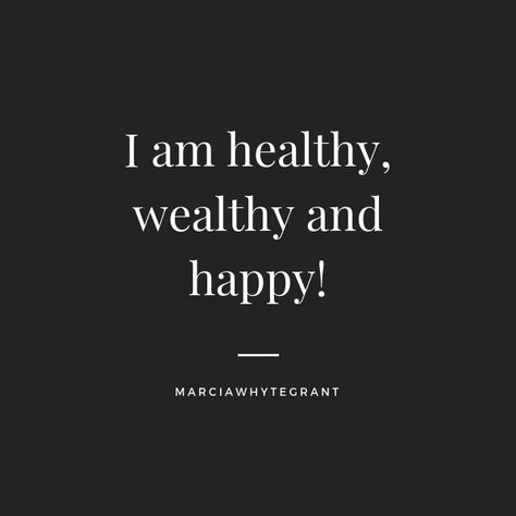 Affirm: I am healthy, wealthy and happy. All of these mean different things to different people. Define what they mean to you and start declaring this affirmation over yourself❤️ #affirmationmonday #health #wealth #happiness #declareathing #speakitintoexistence #marciawhytegrant #transformtoprosper Money And Happiness Affirmations, Wealthy Life, Money And Happiness Vision Board, Healthy Wealthy, Health Visionboard, 2024 Vision Board Wealth, Luxury Health, Wealthy Vision Board, Healthy And Wealthy