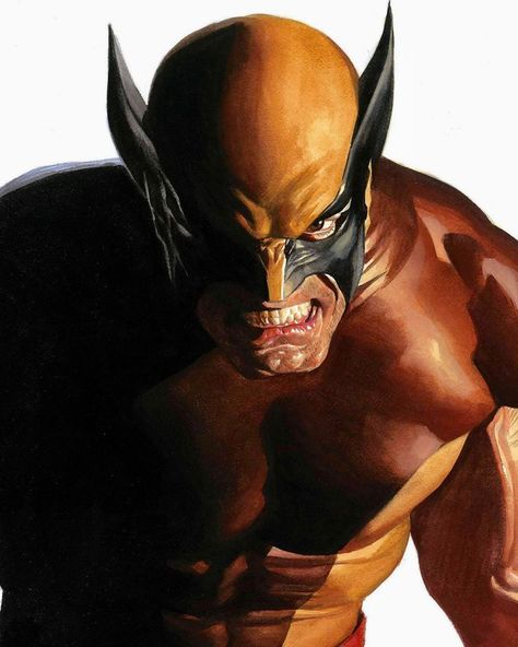 Marvel Mural, Alex Ross Marvel, Ghost Rider Images, Alex Ross Art, Wolverine Artwork, Marvel Books, Wolverine Logan, Wolverine Art, Marvel Characters Art