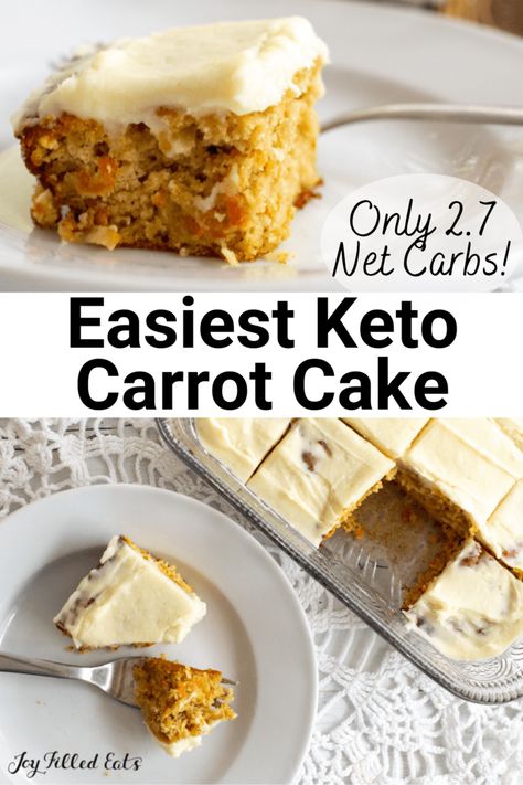 This delicious Almond Flour Carrot Cake Recipe is the only one you will need! It's decadent, moist, and has the perfect tender crumb. Topped with homemade cream cheese icing, it doesn't get much better than this. Besides being delicious, it also happens to be gluten-free, keto-friendly, sugar free, and THM. Keto Spring Desserts, Raw Keto Recipes, Keto Carrot Cake Cupcakes, Sugar And Flour Free Desserts, Keto Mascarpone Recipes, Keto Carrot Recipes, Keto Family Recipes, Keto Deserts Recipes Easy, Keto Yellow Cake