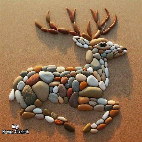 Rock Crafts Diy, Beach Rock Art, Stone Artwork, Stone Pictures Pebble Art, Garden Centerpiece, Driftwood Art Diy, Pebble Art Family, Spirit Animal Art, Stone Art Painting