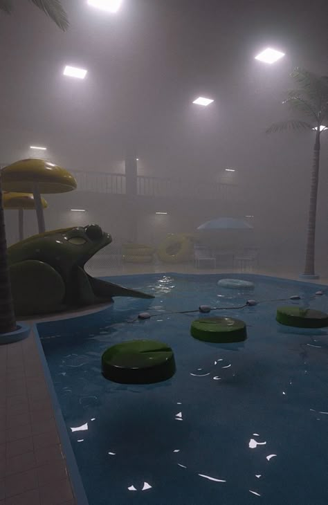 The Pool Rooms, Back Rooms Dream Core, Dream Core Aesthetic, Dreams Core Aesthetic, Water Room, Back Rooms, Dreamscape Architecture, Dreamcore Aesthetic, Weirdcore Aesthetic