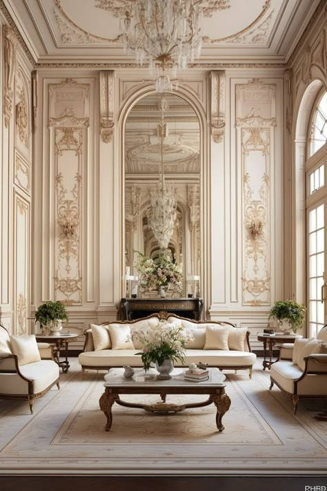 Classic Interior Design Luxury French, French Formal Living Room, Old Classic House Interior, Neoclassical Furniture Living Rooms, Old Money Decor Aesthetic, French Interior Design Living Room, House Interior Traditional, French Classic Interior Design, Old Money Living Room