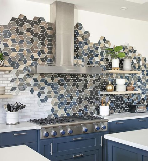 Mercury Mosaics & Decorative Ceramic Tiles | ICONIC LIFE Backsplash Kitchen Mosaic, Tiled Kitchen Island, Kitchen Interior Tiles, Unique Tile Backsplash, Kitchen Splashback Designs, Ceramic Kitchen Tiles, Mosaic Tile Wall, Custom Tile Design, Tiles Kitchen Backsplash