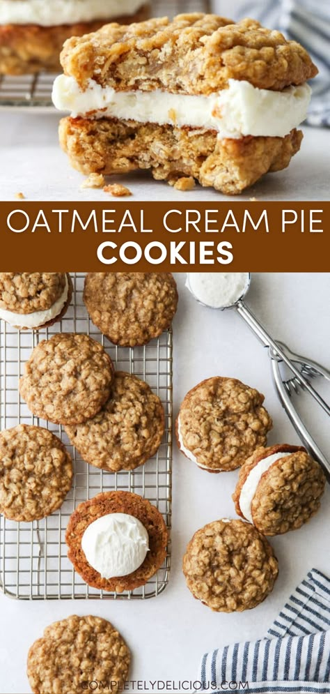 Oatmeal Cookies Cream Pie, How To Make Oatmeal Cream Pies, Oat Meal Cream Pies, Magnolia Oatmeal Cream Pie, Best Oatmeal Cream Pies, Easy Oatmeal Cream Pies, Oatmeal Cream Pie Overnight Oats, Oatmeal Crème Pies, Whoppie Pies Oatmeal