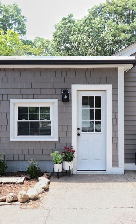 Hardie Shake Siding, Hardie Shingle Siding, Cabin Addition, Siding Choices, Siding Styles, Shake Shingle, Shake Siding, Siding Trim, Hardie Siding