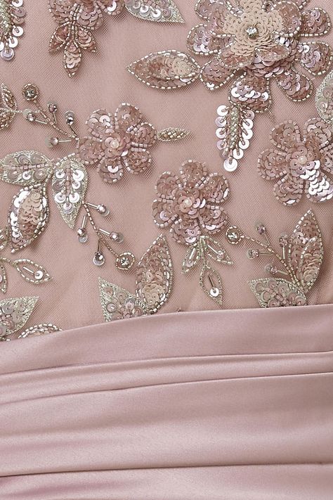 Buy Sartoriale Pink Duchess Satin Embellished Draped Gown Online | Aza Fashions Hand Embroidery Gown Design, Couture Embroidery Embellishments, Embroidery Symbols, Quotes Embroidery, Hoops Embroidery, Books Embroidery, Embroidery Quotes, Sequence Design, Embroidery Abstract