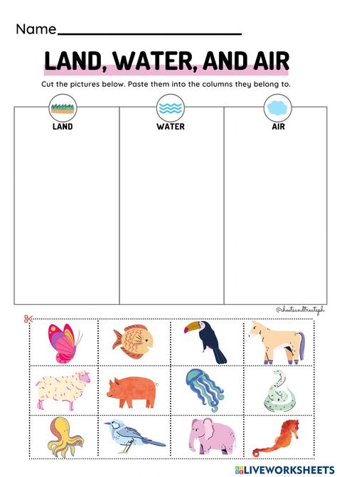 Preschool Cut And Paste Worksheets, Preschool Worksheets Free Printables Cut And Paste, Kindergarten Cut And Paste Worksheets, Cut Paste Activities For Kids, Cut And Paste Activities Preschool, Cut And Paste Worksheets Preschool, Cut And Paste Activities For Kids, Water Worksheet, Where Do I Live