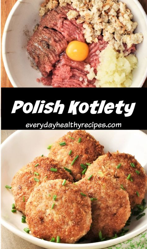 Kotlet Recipe, Easy Polish Recipes, Polish Food Traditional, Eastern European Recipes, Simple Family Meals, Ukrainian Recipes, Cheap Meal, Polish Food, Tasty Meals