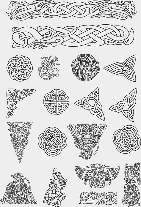 Norwegian Knotwork, Nordic Pattern Viking, Keltic Pattern Tattoo, Norse Knots, Viking Artwork, Norse Knotwork, Celtic Drawings, Celtic Knot Drawing, Celtic Tattoo Designs