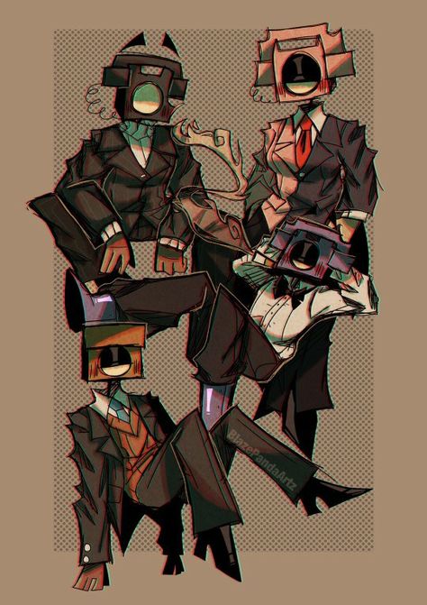 Dsaf Fanart, Object Heads, Tv Head, Creative Drawing Prompts, Fnaf Art, Oui Oui, Weird Art, 영감을 주는 캐릭터, Art Tutorials Drawing