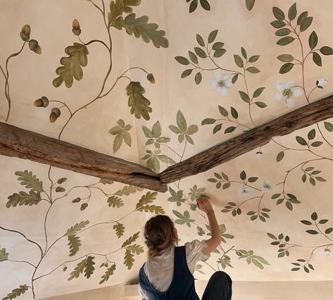 Tess Newall, Ceiling Murals, July 7, Dream House Decor, Architectural Digest, Garden Room, Timber Frame, Dream Home Design, Creative Decor