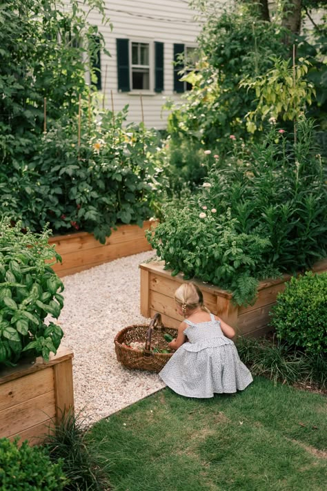 Raised Garden Beds Next To House, Vegetable Garden And Chicken Coop, Residence Landscape, Small Backyard Garden, Box House, Julia Berolzheimer, Dream Dream, Gravel Garden, Future Garden