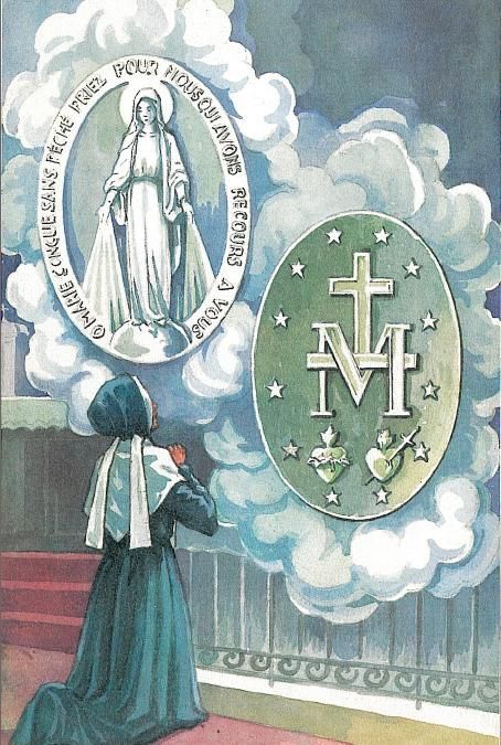 Soeur Catherine et la médaille miraculeuse Hail Holy Queen, Catholic Doctrine, Saint Catherine, Virgin Mary Art, Catholic Pictures, Blessed Mary, Catholic Images, Holy Rosary, Blessed Mother Mary