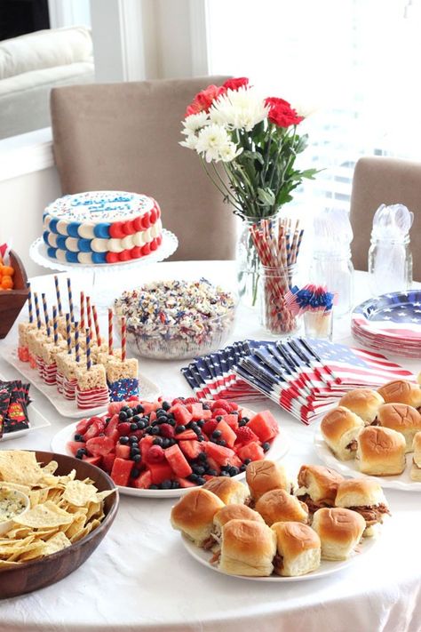 American Themed Party, 4th Of July Party Ideas, Food And Desserts, America Party, American Foods, Usa Party, Patriotic Food, American Party, 4th Of July Desserts