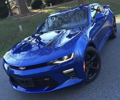 Hyper blue camaro Cheverlot Camaro, 2016 Camaro Ss, Blue Camaro, Chevy Camero, Camaro 2ss, Chevrolet Camaro 2010, Camaro Car, Camaro 2016, Future Vehicles