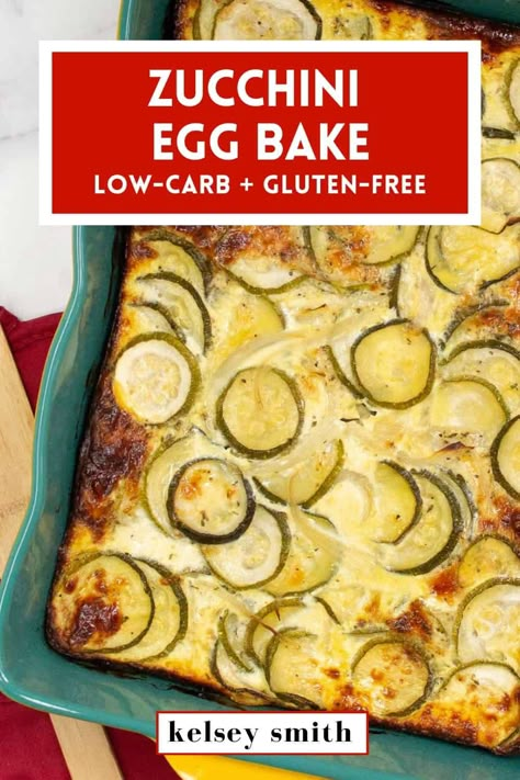 Zucchini Souffle Recipe, Keto Friendly Sides, Zucchini Egg Bake, Potato Egg Bake, Veggie Egg Bake, Sausage Egg Bake, Low Carb Side Dish Recipes, Low Carb Zucchini Recipes, Zucchini Egg