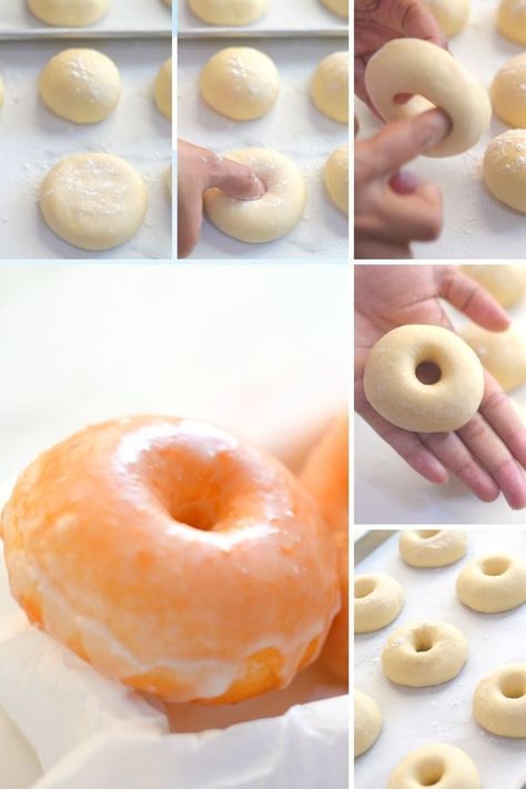 Copycat Donut Recipes, Dunkin Donuts Donut Recipe, Diy Donut Glaze, Easy Homemade Donuts Recipe, Donut Cake Ideas, Fluffy Doughnut Recipe, Fried Doughnut Recipe, Donut Recipe Fried, Donuts Fried