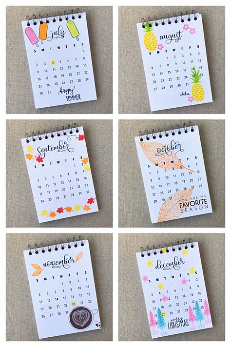 Draw Calendar Ideas, Cute Diy Calendar Ideas, Diy Calendar Ideas How To Make, Aesthetic Calendar Ideas, Cute Calendar Ideas, Mini Calendar Ideas, Diy Calendar Design, Making Things With Paper, Diy Calendar Planner