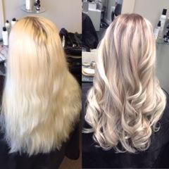 COLOR CORRECTION: Over Bleached To Rooty Ashy Blonde | Modern Salon Ashy Blonde, Blond Balayage, Hair Extentions, Hair Color And Cut, Bleached Hair, Modern Salon, Hair Colours, Hair Envy, Blonde Color