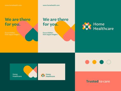 Home Healthcare - Identity system by Ahmed creatives on Dribbble Dentist Branding, Healthcare Branding, Hospital Logo, Medical App, Logo Design Health, Healthcare Logo, Learning Logo, Identity System, Medical Logo Design