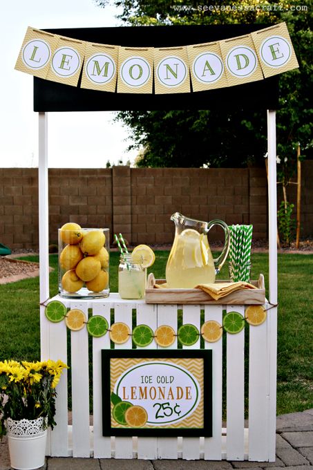 Kids Lemonade Stands, Kids Lemonade, Diy Lemonade Stand, Diy Lemonade, Lemonade Party, בר מצווה, Wreck It Ralph, Lemonade Stand, Mini Session