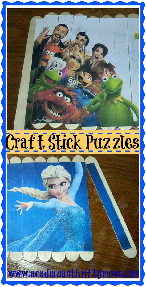 Craft or Popsicle Stick Puzzles #diy - Acadiana's Thrifty Mom #CraftStick #Puzzle Craft Stick Puzzles, Stick Puzzle, Craft Sticks, Puzzle Crafts, Christmas Child, Operation Christmas, Operation Christmas Child, Stick Crafts, Popsicle Stick Crafts