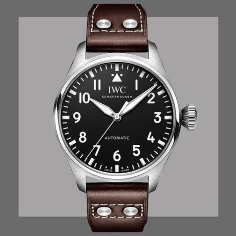 Big Pilot's Watch 43 Iwc Big Pilot, Iwc Schaffhausen, Iwc Pilot, Iwc Watches, Geneva Switzerland, Unique Clocks, Pilot Watch, Accessory Jewelry, Brown Leather Strap